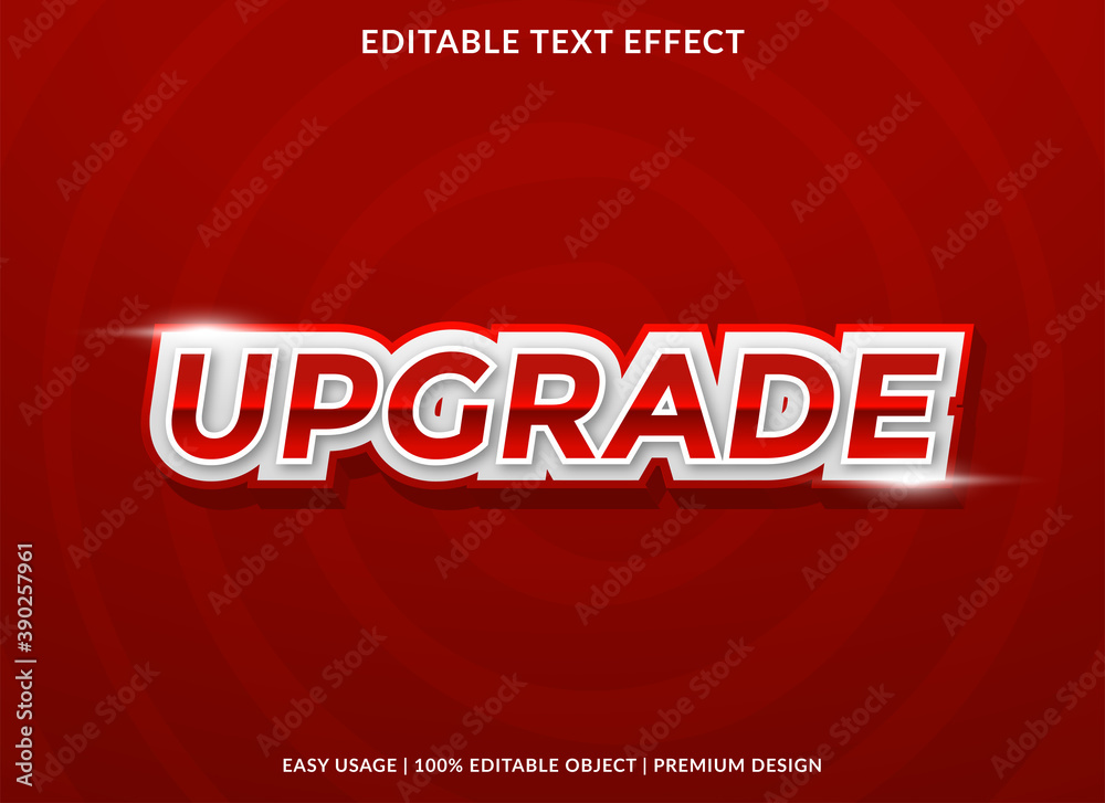 Fototapete upgrade text effect template design with bold font style and 3d concept use for brand and business l
