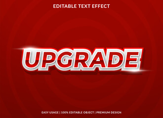 upgrade text effect template design with bold font style and 3d concept use for brand and business logo