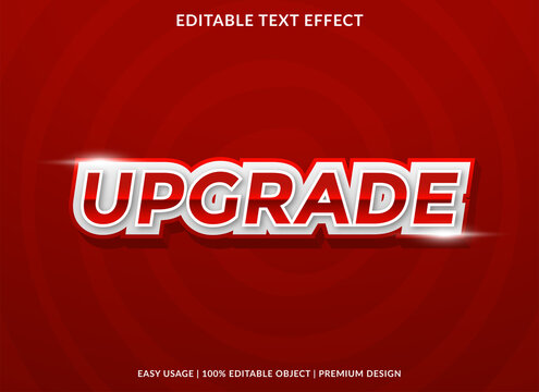 upgrade text effect template design with bold font style and 3d concept use for brand and business logo