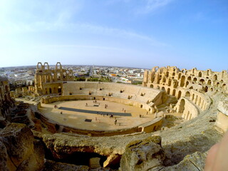Anfiteatro romano en Tunez ,el tercero mas grande del mundo en la ciudad de Djem