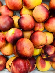 Fototapeta na wymiar peaches on the market