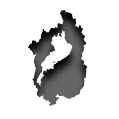 Obraz premium 滋賀 地図 シルエット アイコン