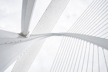 Fototapeta na wymiar Bridge cables of Baisha Bridge in Liuzhou, Guangxi