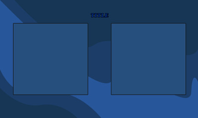 Plantilla con formas azules