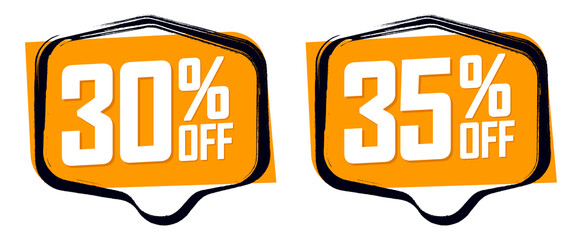 Set Sale banners design template, discount tags, app icons, vector illustration