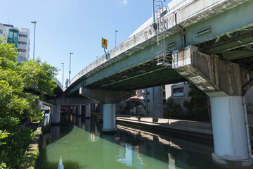 農人橋からの東横堀川