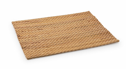 A woven luncheon mat on a white background - obrazy, fototapety, plakaty