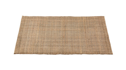 A woven luncheon mat on a white background