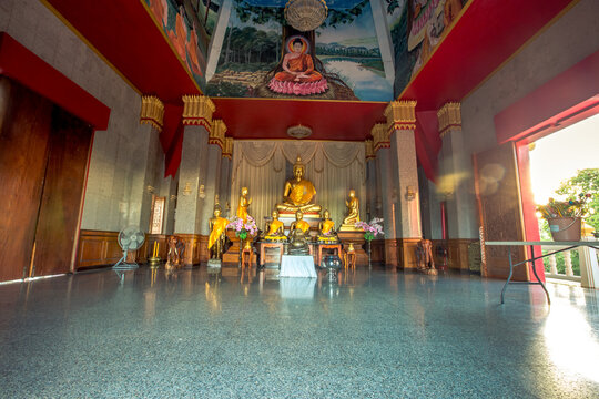 Wat Pha Tak Suea-Nong Khai:18 June 2020,The atmosphere inside the religious attractions,inside the temple,there is a Buddha image and there are always frequented by tourists in Pha area.Tang,Thailand