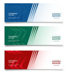 set of abstract banners with modern shapes Vector