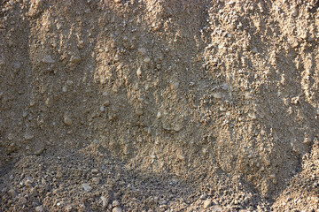 background sand and gravel mix for making concrete for road and building repairs