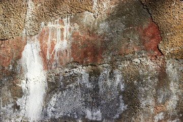 old concrete wall texture with stains of salt