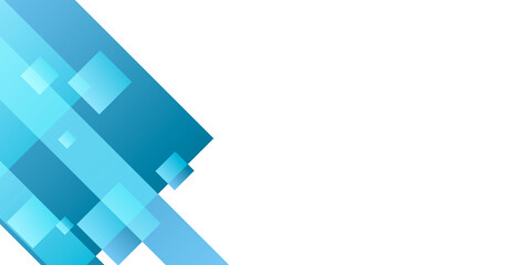 Fototapeta premium Blue white abstract geometric presentation background with rectangle and square shapes