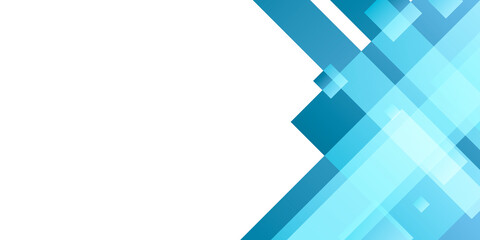 Blue white abstract geometric presentation background with rectangle and square shapes