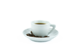 White coffee mug isolated on a white background