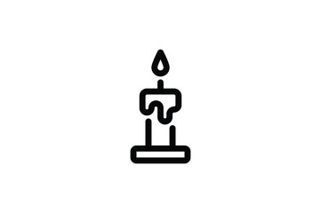 Sauna Outline Icon - Candle