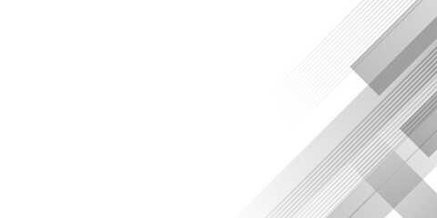 Simple white abstract presentation background with lines stripes and geometric shapes
