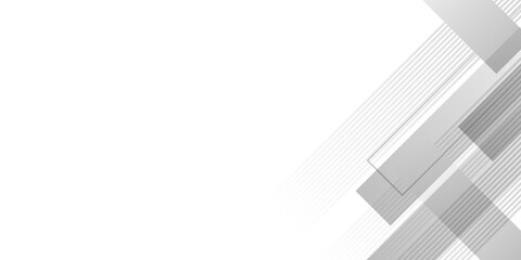 Simple white abstract presentation background with lines stripes and geometric shapes