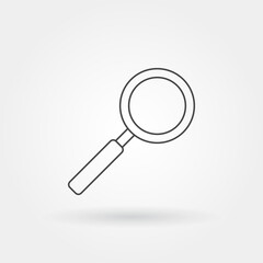 magnifying single isolated icon with modern line or outline style