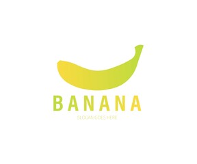 Banana Gradient Logo Concept. Vector Design Illustration. Symbol and Icon Vector Template.