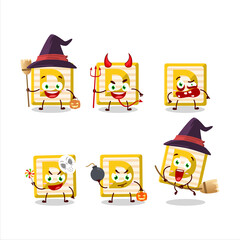 Halloween expression emoticons with cartoon character of toy block D