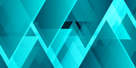 Obraz premium Blue black abstract triangles presentation backgorund