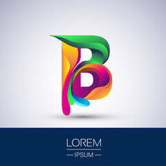 B letter colorful logo, Vector design template elements for your Logo And company identity.