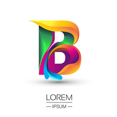B letter colorful logo, Vector design template elements for your Logo And company identity.
