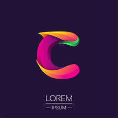 C letter colorful logo, Vector design template elements for your Logo And company identity.