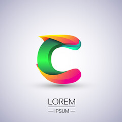 C letter colorful logo, Vector design template elements for your Logo And company identity.