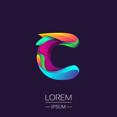 C letter colorful logo, Vector design template elements for your Logo And company identity.