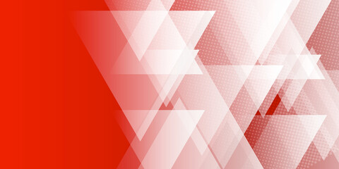 Red white triangle abstract background