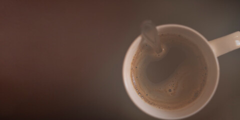 background with cup of coffee