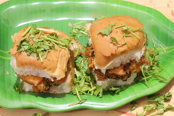 Vada Pav OR Wada Pao is Indian style Desi Burger, is a roadside fast food dish 