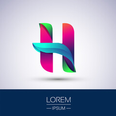 H letter colorful logo, Vector design template elements for your Logo And company identity.
