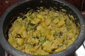 fresh green Creeper of bottle guard with white background 