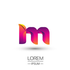 M letter colorful logo, Vector design template elements for your Logo And company identity.