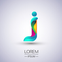 J letter colorful logo, Vector design template elements for your Logo And company identity.