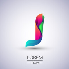 J letter colorful logo, Vector design template elements for your Logo And company identity.