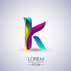K letter colorful logo, Vector design template elements for your Logo And company identity.