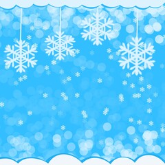 Naklejka premium christmas background with snowflakes