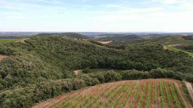 Domaine du Meteore, meteor crater, Faug&egrave;res, Languedoc Roussillon - drone footage
