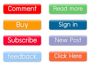 button on website and community web graphic on white background