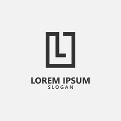 Letter L LL Logo Monogram Initial Vector Template