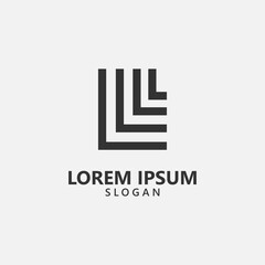 Letter L LL Logo Monogram Initial Vector Template