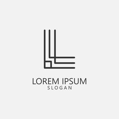 Letter L LL Logo Monogram Initial Vector Template