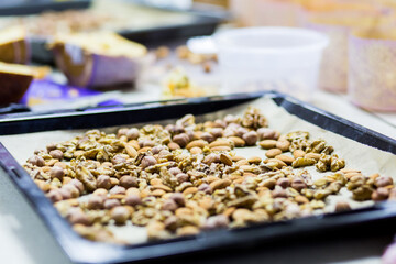 Грецкий орех, миндаль, фундук. Орехи. Кухня.