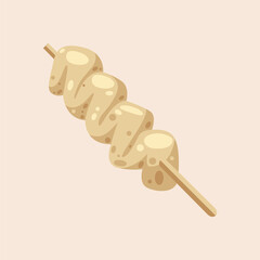 delicious Korean fish cake vector illustration 