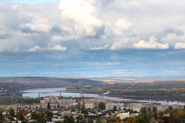 panorama of the city and river