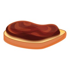 Butter chocolate paste icon. Cartoon of butter chocolate paste vector icon for web design isolated on white background